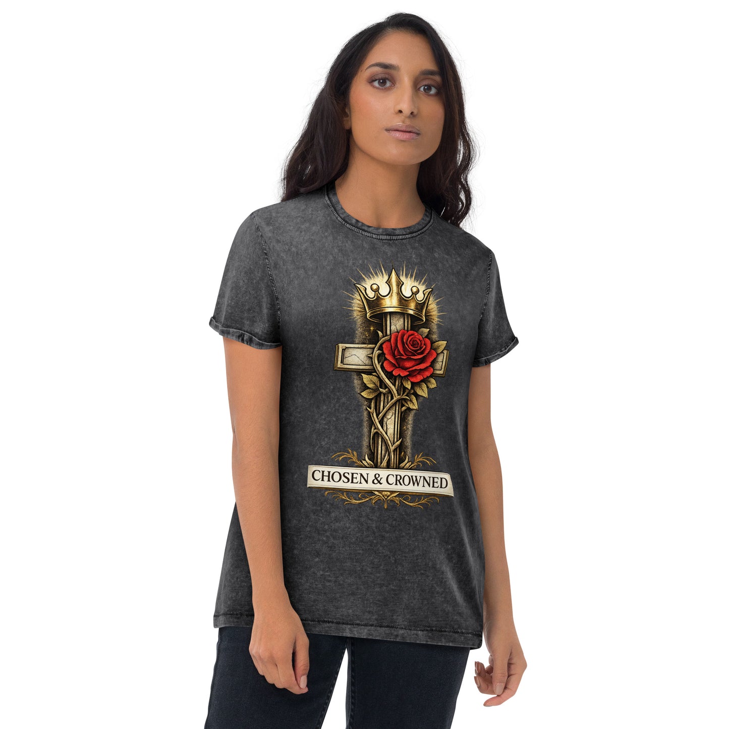 Chosen & Crowned Acid Wash Women’s Tee