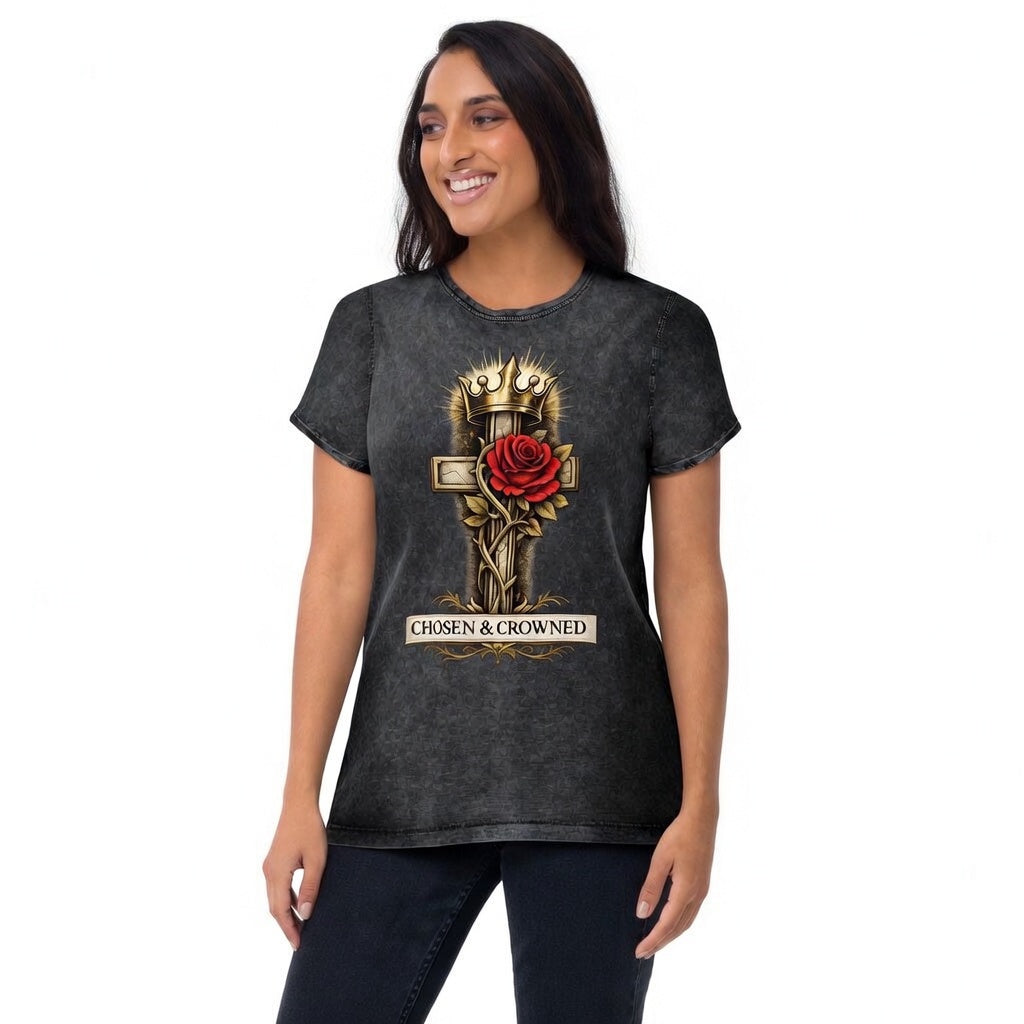 Chosen & Crowned Acid Wash Women’s Tee