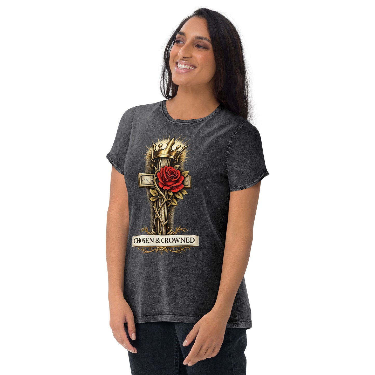 Chosen & Crowned Acid Wash Women’s Tee